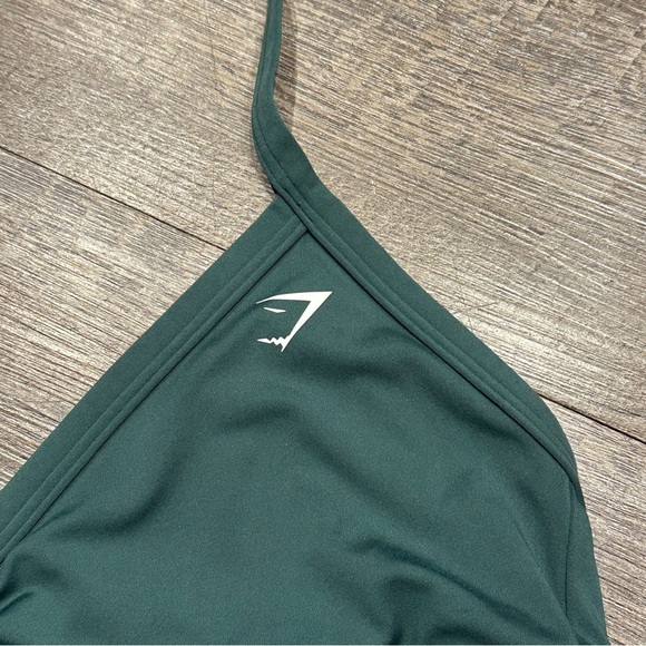 Gymshark Minimal Halter neck Sports Bra - Lift Green Large - Picture 3 of 4